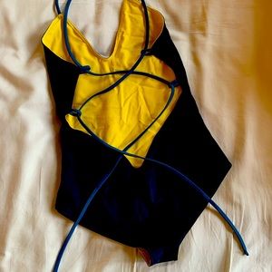 savage swim one piece bathing suit. custom.